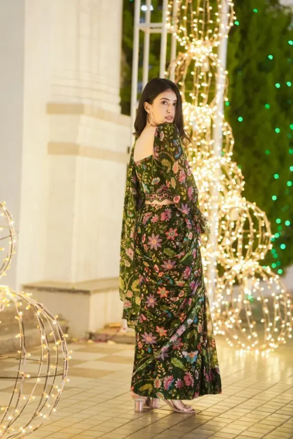 Garistha Chinon saree - Image 7