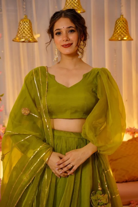 GREEN AMETHYST ELEGANCE LEHENGA SET