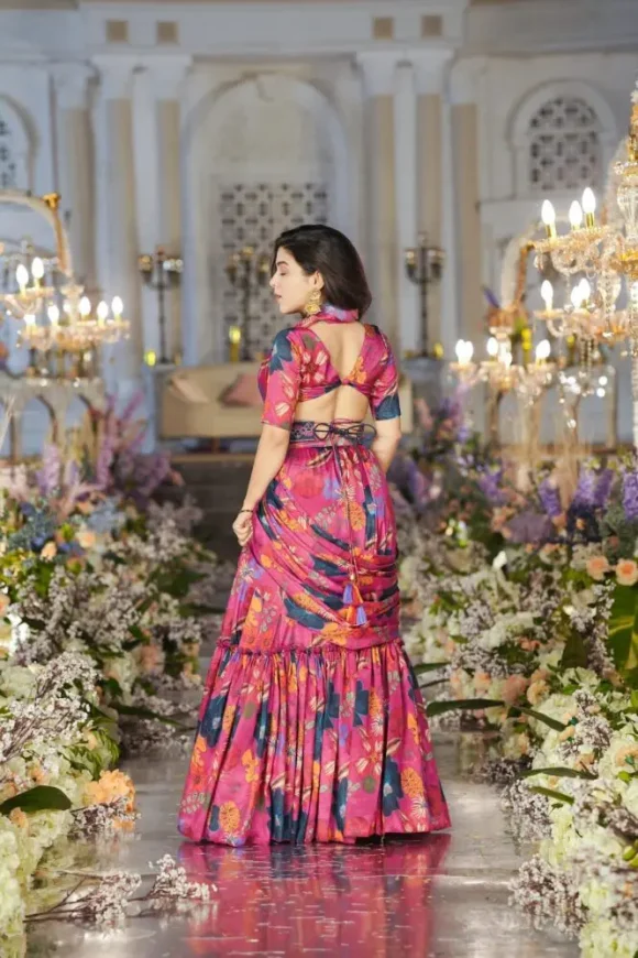 Sadewa Crepe Draped Saree - Image 2