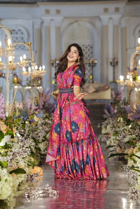 Sadewa Crepe Draped Saree