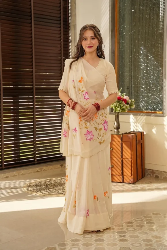 Anuradha Handpainted Saree