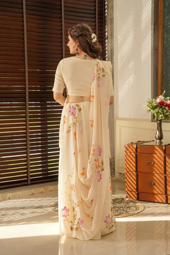 Anuradha Handpainted Saree - Image 7