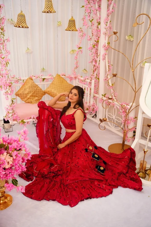 VERMILION BLISS CHINON LEHENGA SET - Image 4