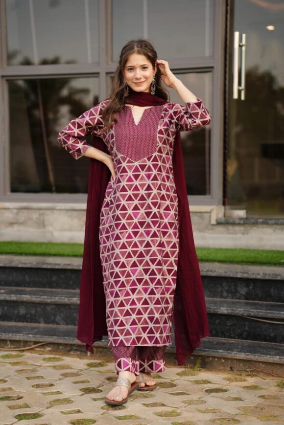 Farisa muslin suit set