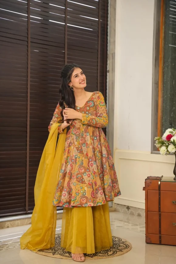 Angelic Embroidered Kurta-Palazzo Set