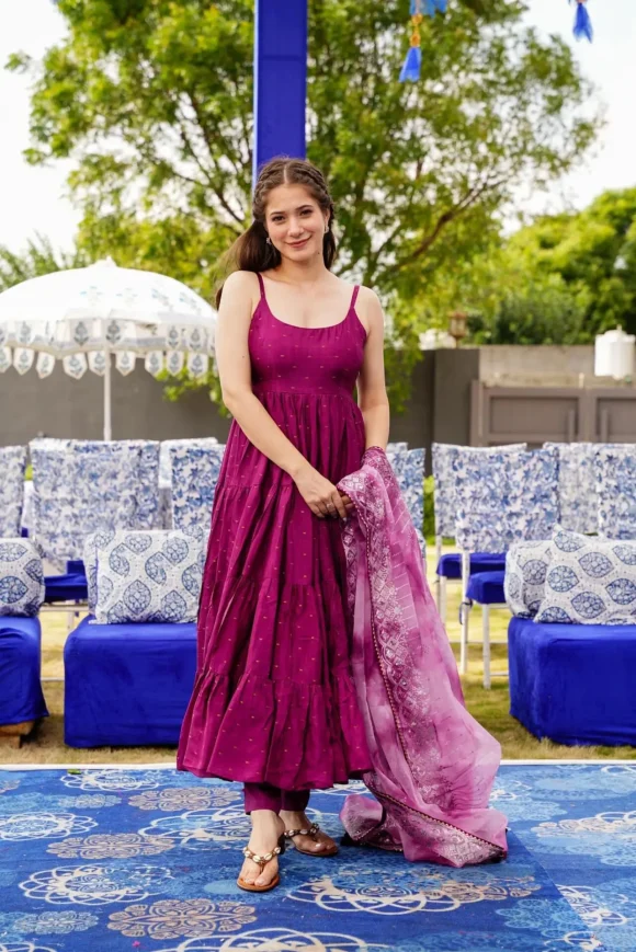 Anupriyaa Purple Silk Set