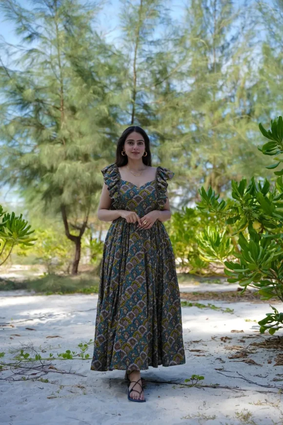 Silvie cotton frilled dress - Image 2