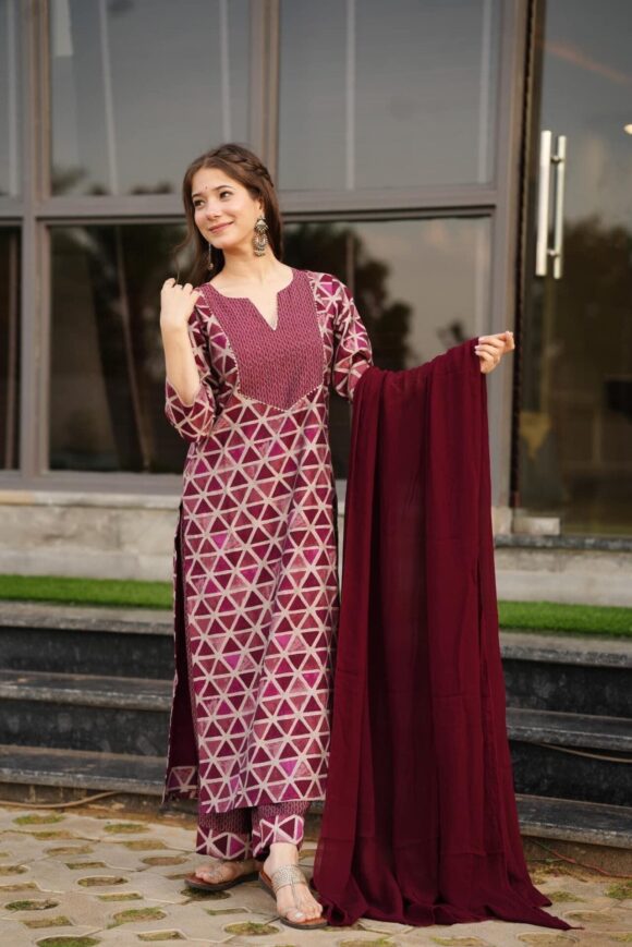 Farisa muslin suit set - Image 3
