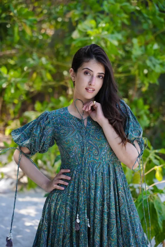Jade Tide Cotton Dress - Image 3