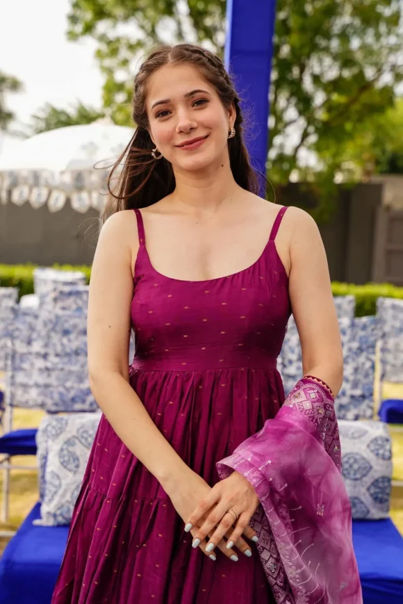 Anupriyaa Purple Silk Set - Image 3