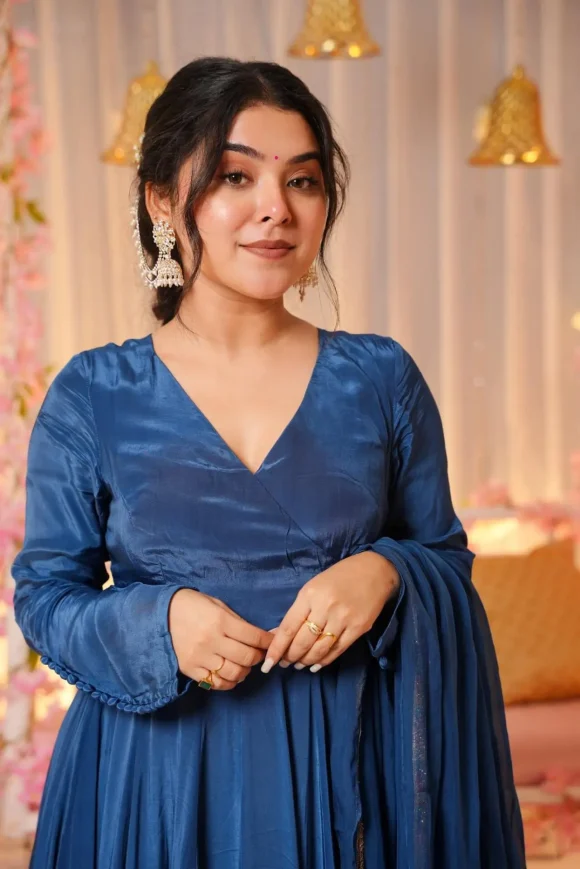 Embellished blue suit set - Image 3