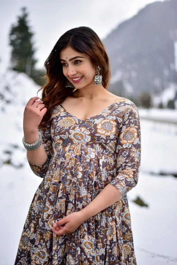 Grey amina cotton suit set - Image 3