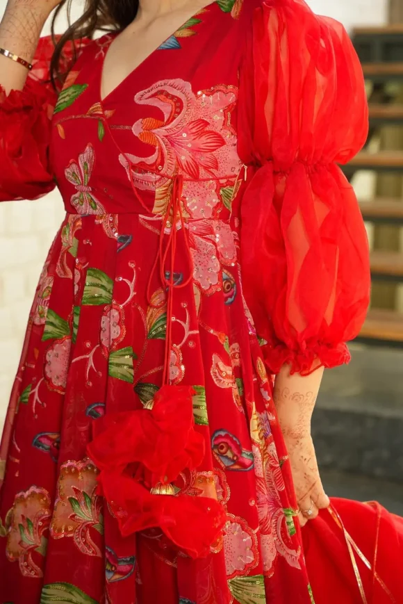 Grishma red suit set - Image 3