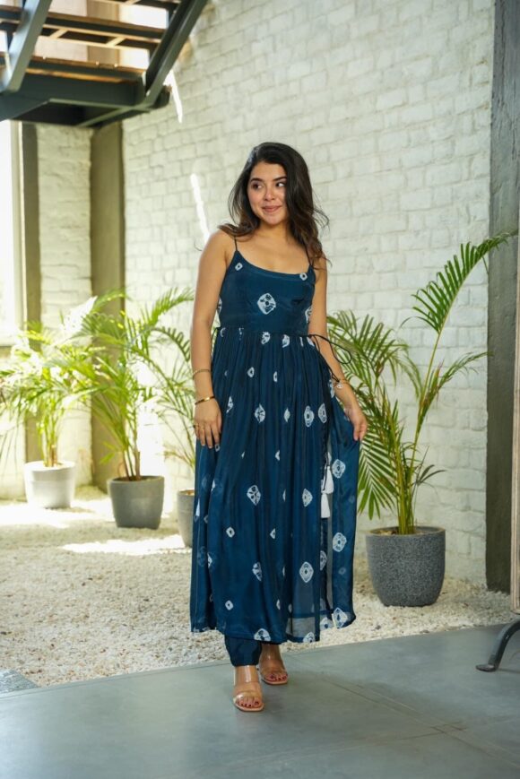 Deep Blue Serenity Kurta Set - Image 3