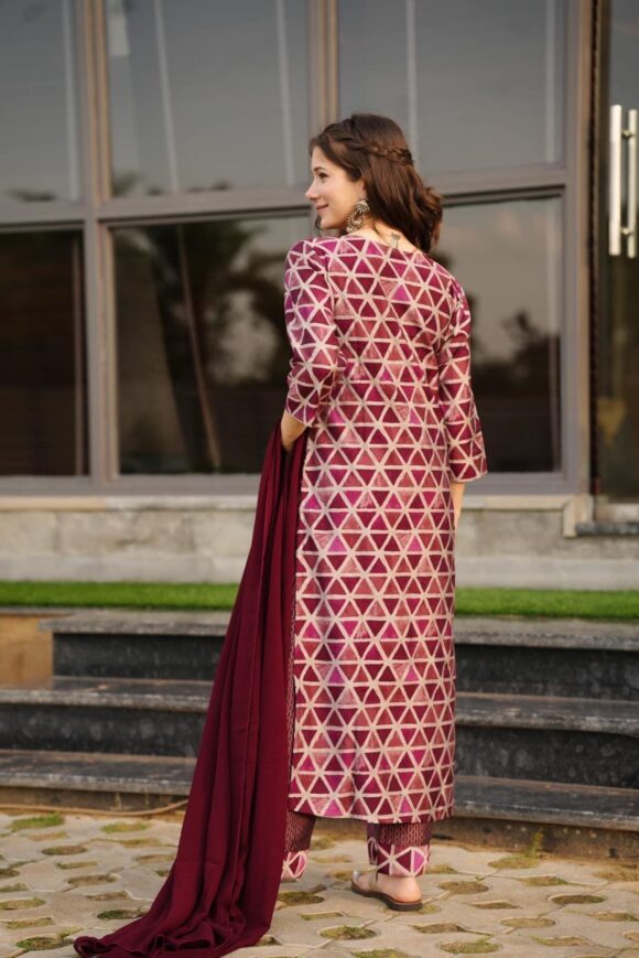 Farisa muslin suit set - Image 4