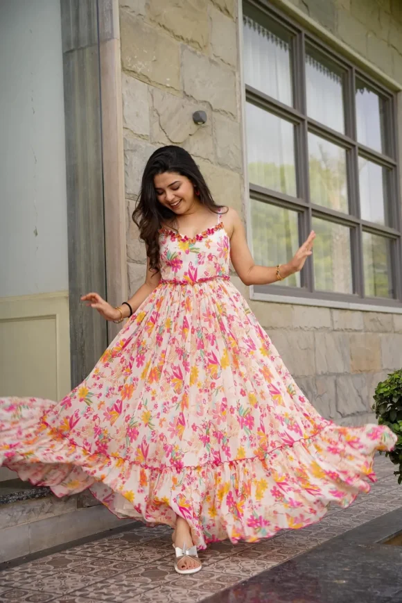 Florence chinon floral dress - Image 4