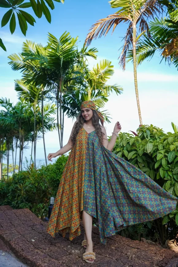 Vince cotton Handkerchief dress - Image 4