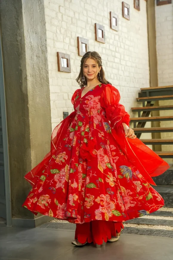 Grishma red suit set - Image 4