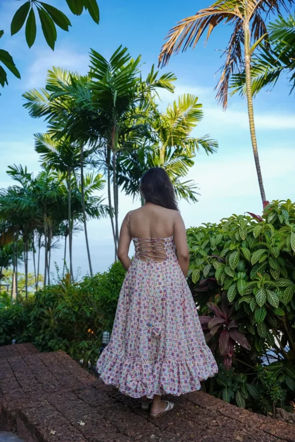 Ruched chanderi dress - Image 5