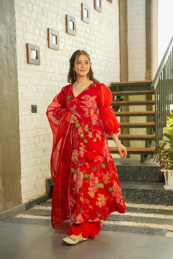 Grishma red suit set - Image 5