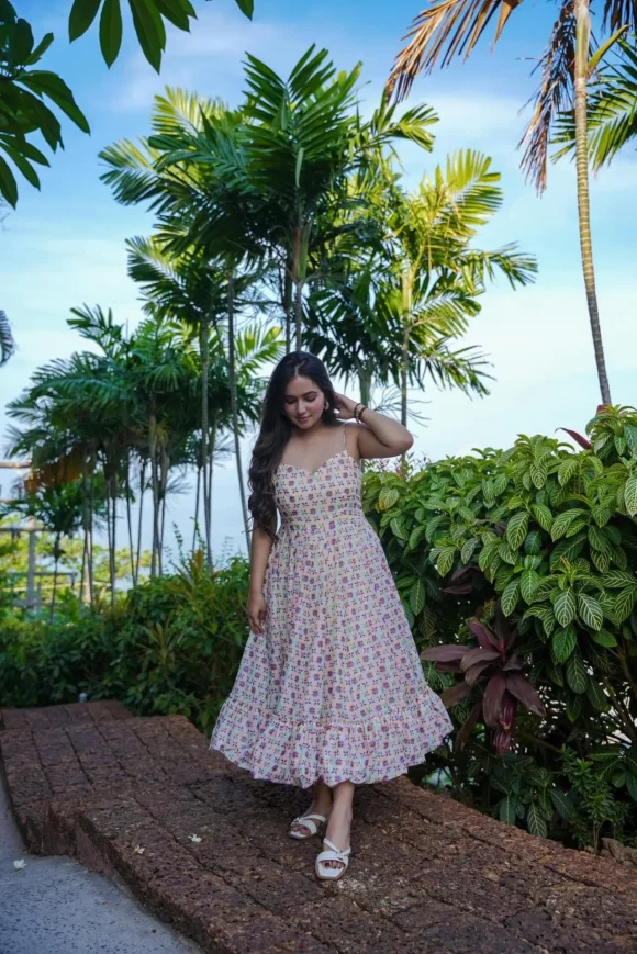 Ruched chanderi dress - Image 6
