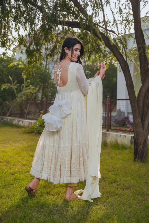 MALINI GEORGETTE EMBROIDERED SUIT SET - Image 7