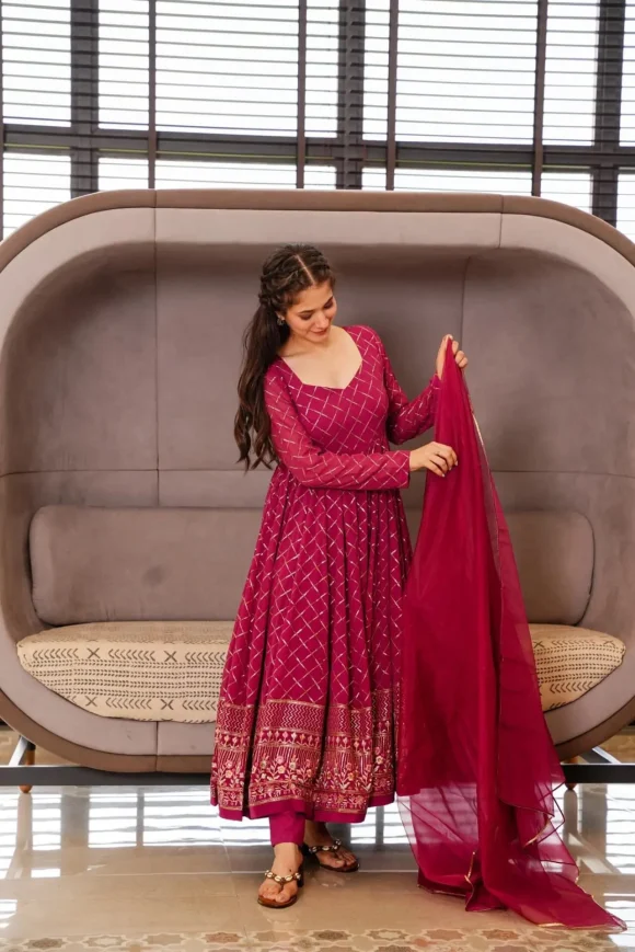 AASHIRYA GEORGETTE EMBROIDERED SUIT SET - Image 7