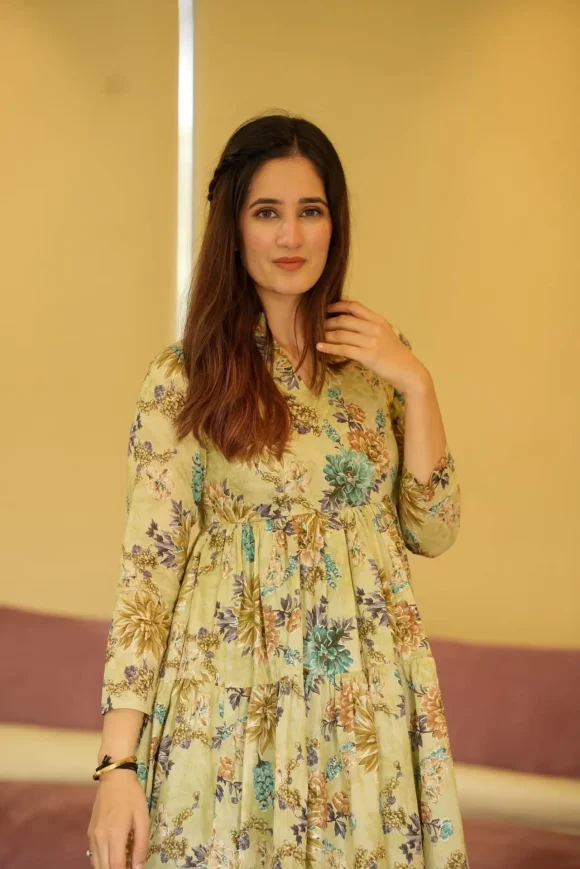 Mulmul green floral dress - Image 7