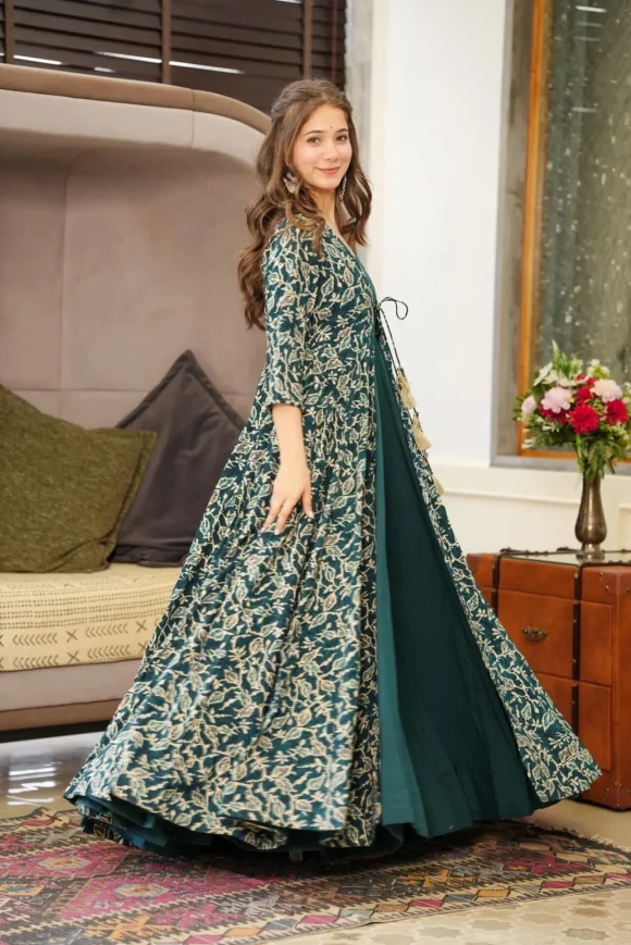 REBECCA GREEN RAYON SHRUG SET - Image 7