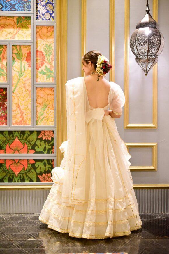 Nooraniyat white organza lehenga - Image 5