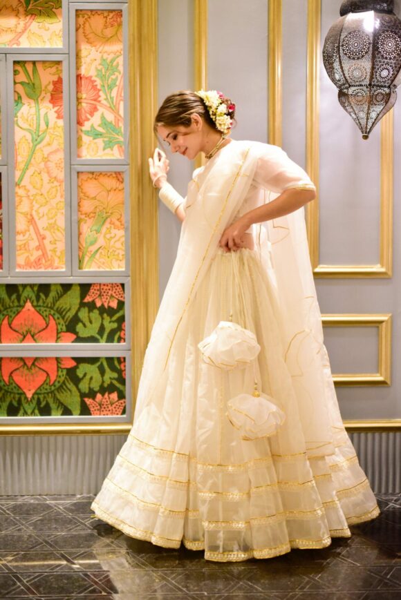 Nooraniyat white organza lehenga - Image 6
