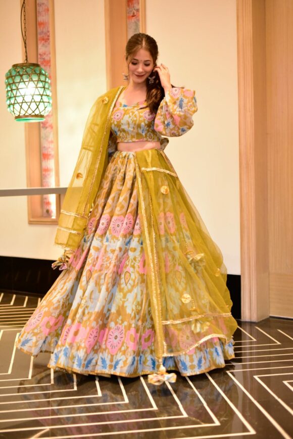 Medallion floral lehenga choli