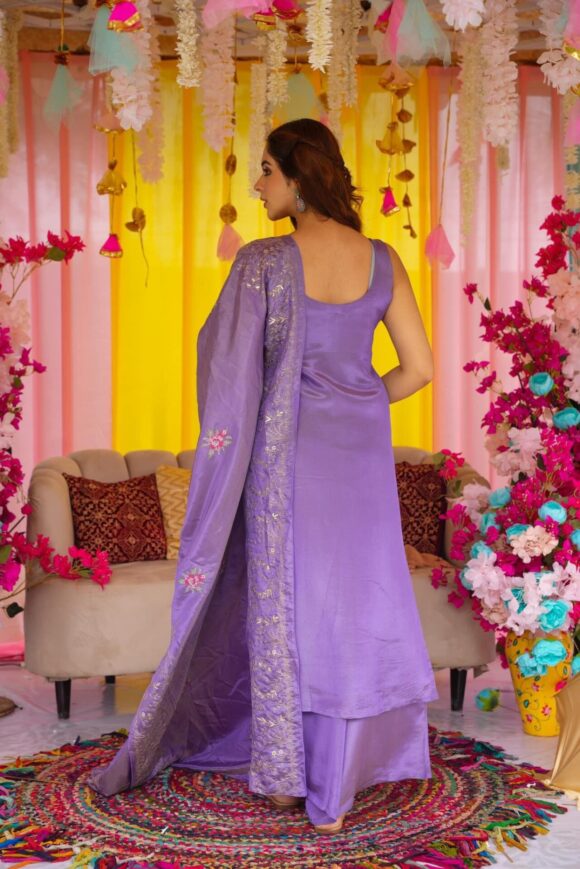 Regal Purple Straight Suit Set - Image 2