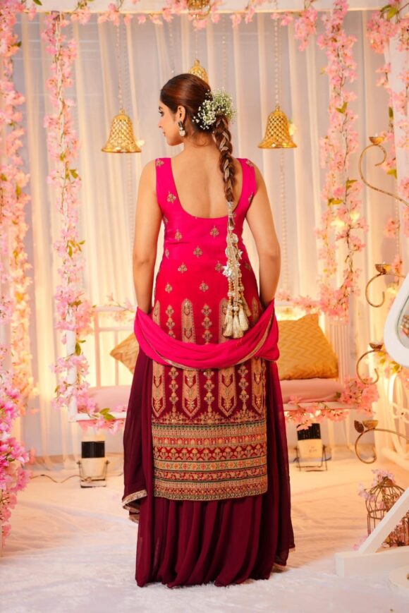Pratyusha bright straight suit set - Image 3