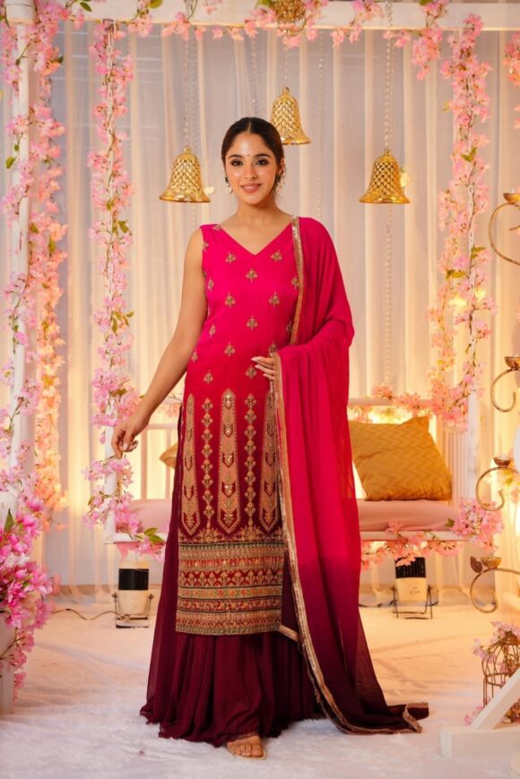 Pratyusha bright straight suit set - Image 6