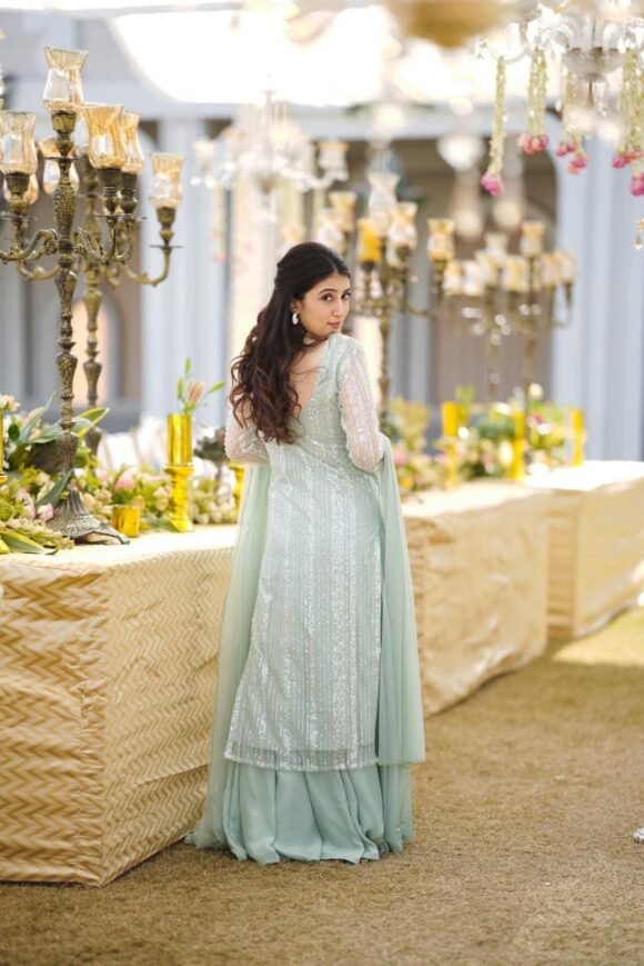 Pakhi pearl straight kurta-palazzo set - Image 4