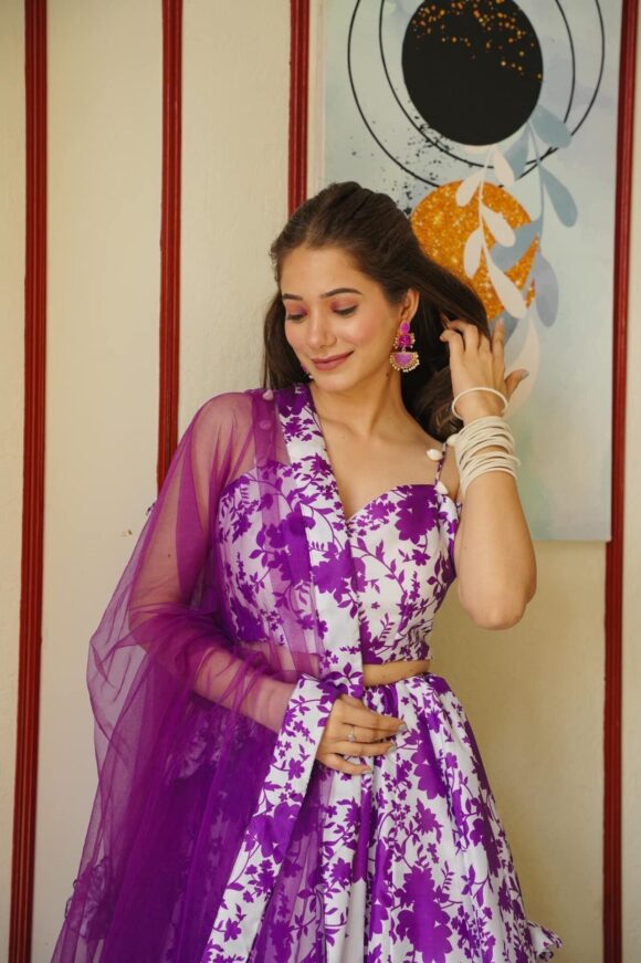 INIKA PURPLE LEHENGA CHOLI SET - Image 5