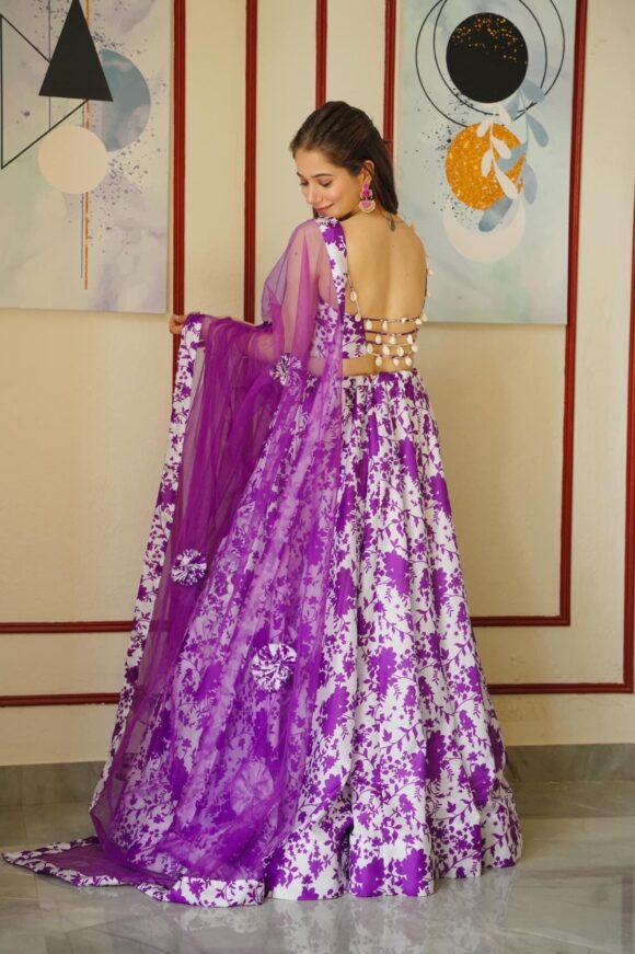 INIKA PURPLE LEHENGA CHOLI SET - Image 7