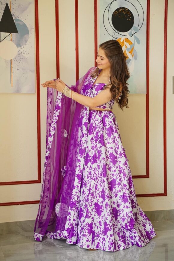INIKA PURPLE LEHENGA CHOLI SET - Image 8