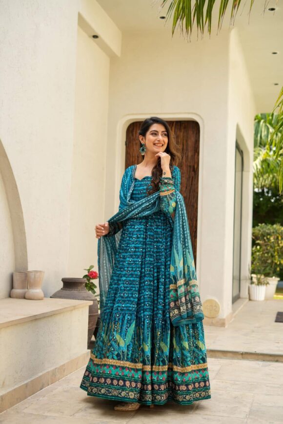 Whispering blue heavy maxi set - Image 5