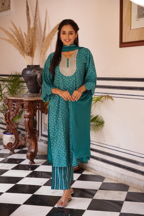 SHANAYA MUSLIN SUIT SET - Image 5