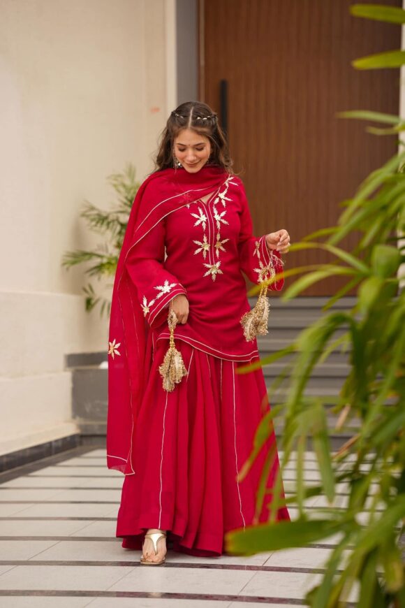 Heavenly aura kurta palazzo set - Image 4