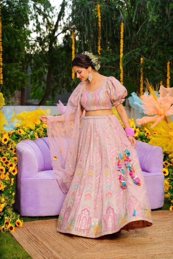 Pink Marshmallow lehenga choli set - Image 3