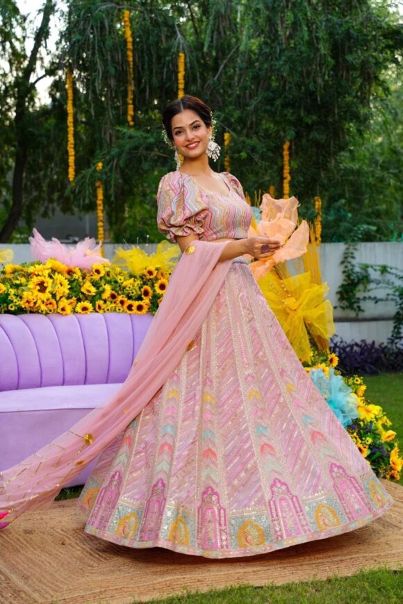 Pink Marshmallow lehenga choli set - Image 5