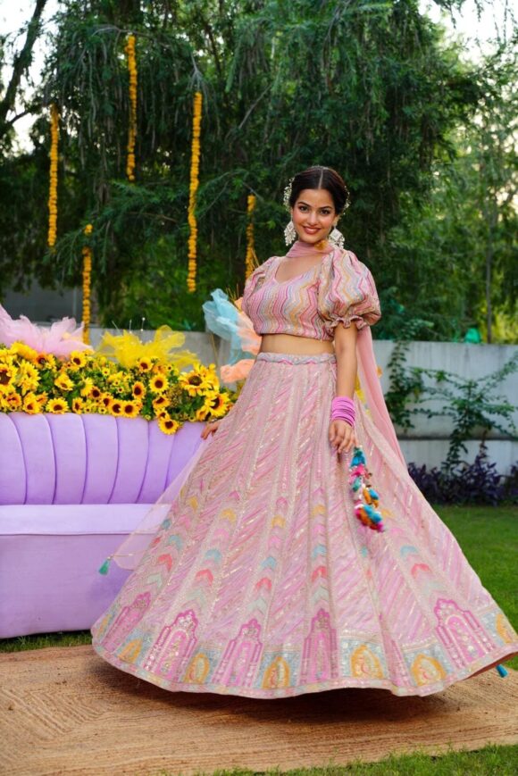Pink Marshmallow lehenga choli set - Image 6