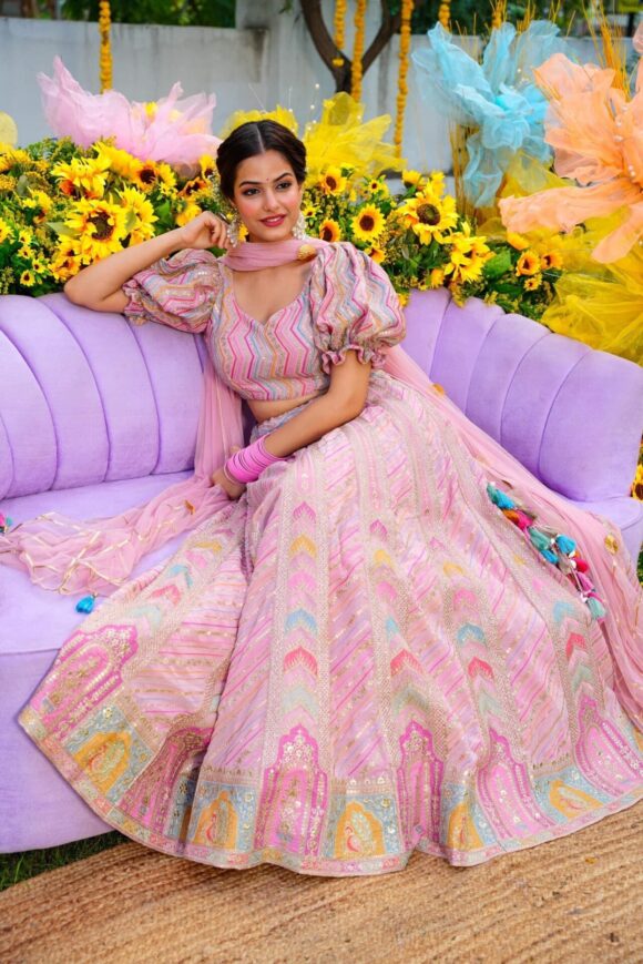 Pink Marshmallow lehenga choli set - Image 7