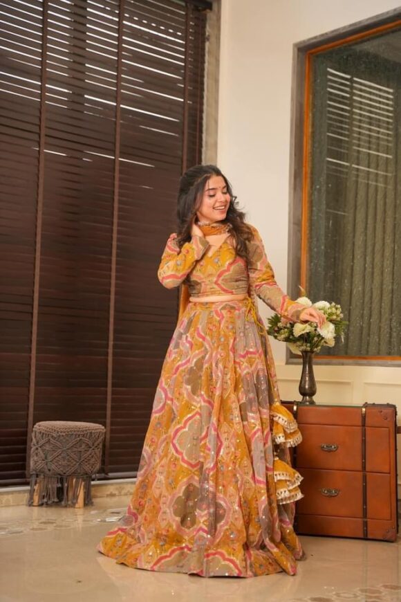 Dhanishta heavy embroidered lehenga