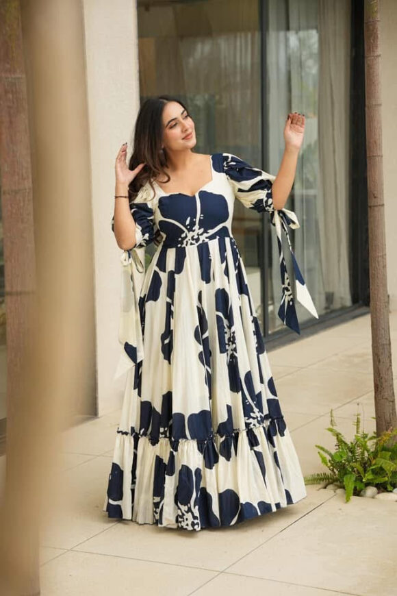 Galaxy white cotton maxi - Image 5