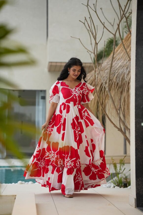 Endless red rose cotton maxi - Image 4