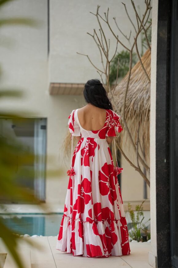 Endless red rose cotton maxi - Image 5